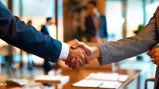商务合作握手合集 互利共赢 企业交流合作