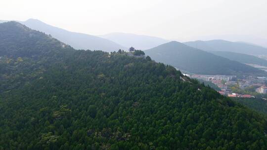 航拍山东济南著名景点千佛山风景区