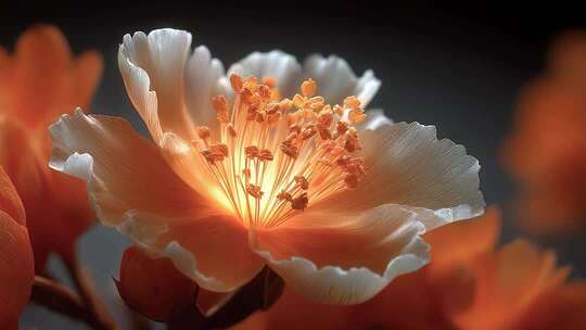 绽放花朵光芒四射生机盎然