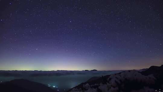 台湾合欢山玉山星空延时拍摄视频素材模板下载