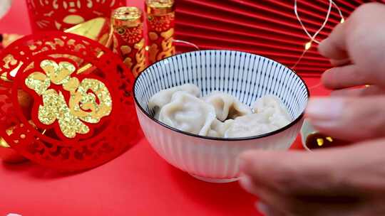春节 过年新年年味饺子