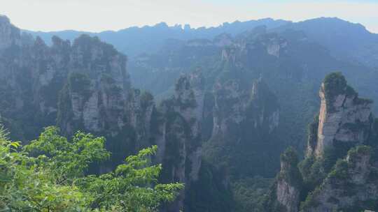 武陵源风景名胜区袁家界悬浮山4k