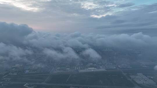 云雾缭绕洛阳城市云海中轴线宣传片视频素材模板下载