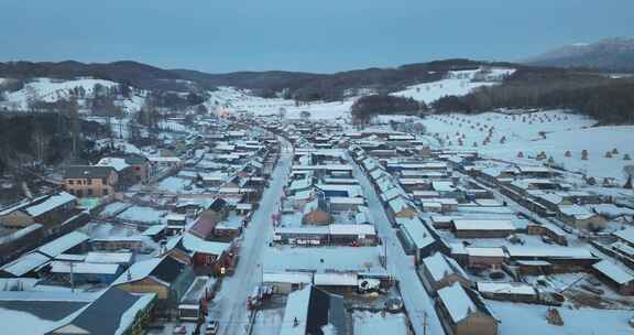 吉林雪乡冬季航拍