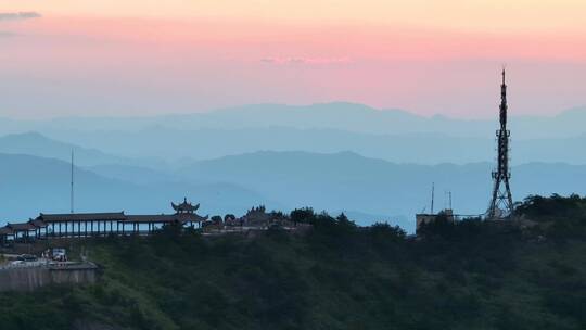 信号铁塔千里江山图亭子信号铁塔通讯基站