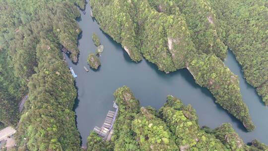 湖南张家界武陵源宝峰湖5A景区航拍