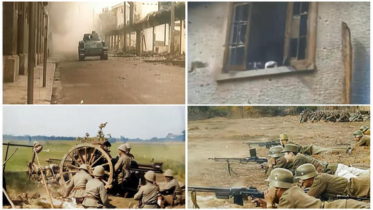 淞沪会战四行仓库保卫战高清在线视频素材下载