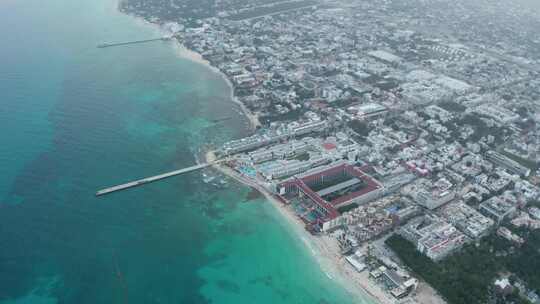 城市，海岸，码头，海洋