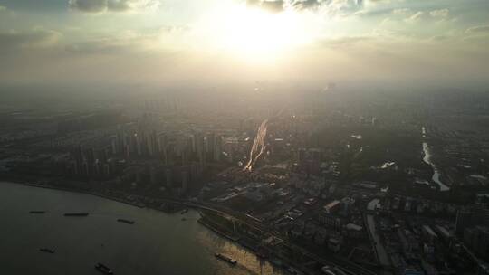 上海徐汇航拍视频素材模板下载