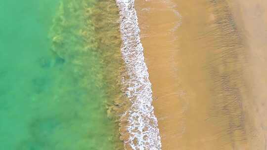 大海海边海水海浪沙滩海滩航拍风景唯美大自