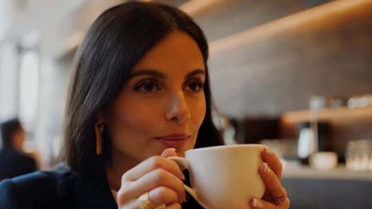 喝咖啡下午茶朋友聚会咖啡厅咖啡拉花