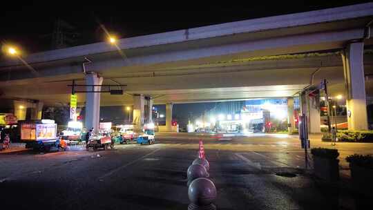 夜晚马路车辆车流延时摄影视频素材模板下载