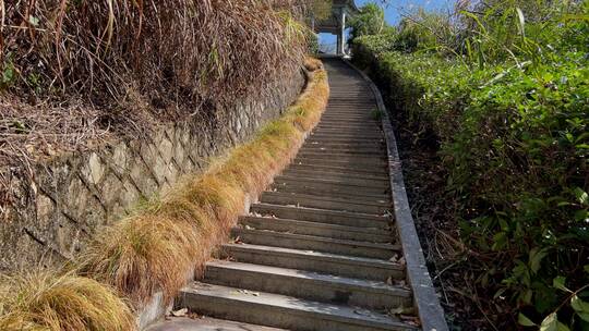 千岛湖古亭观景台石板路 4k