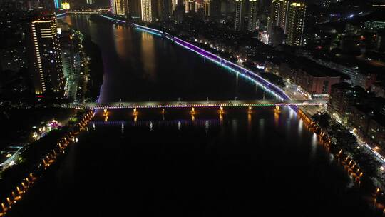 泉州夜景航拍晋江夜景安溪夜景唯美城市夜景