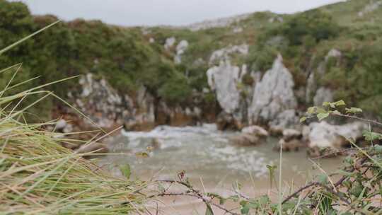 波浪，岩石，悬崖，海