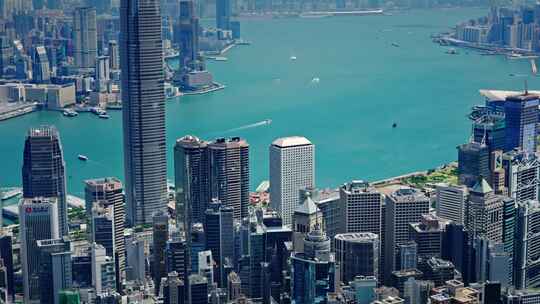 【正版素材】香港大景全景大气俯拍