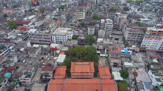 航拍潮州开元寺建筑景观