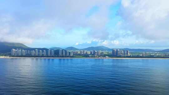 海浪沙滩海浪拍打沙滩航拍素材