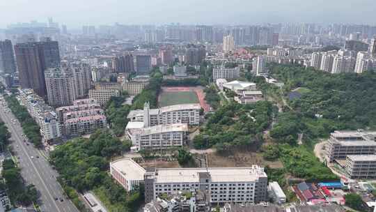 福建莆田学院校园环境航拍