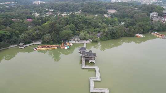 航拍广东惠州西湖景区