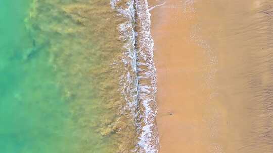 大海海边海水海浪沙滩海滩航拍风景唯美大自