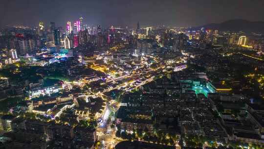 合集江苏南京城市夜景航拍延时