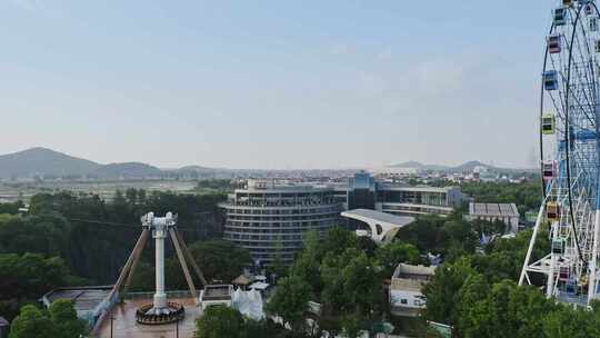 航拍上海佘山世茂洲际酒店全景