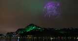 苏州狮山文化广场千架无人机科技灯光秀高清在线视频素材下载