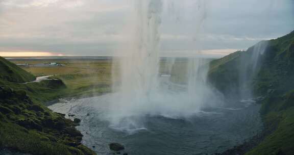 Seljalandsfoss，瀑布，冰岛