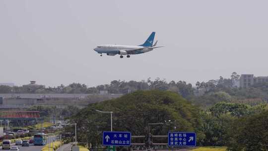 国内国际机场飞机降落起飞