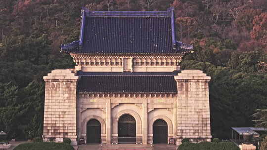 南京钟山风景区中山陵秋景