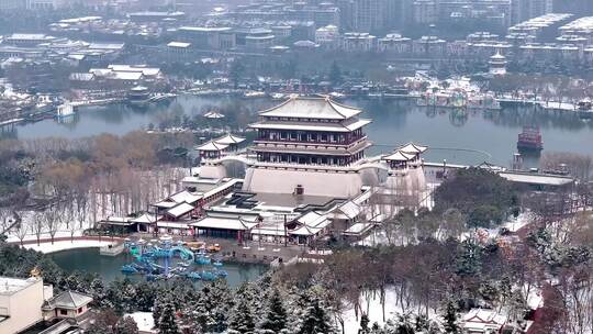 西安大唐芙蓉园雪景