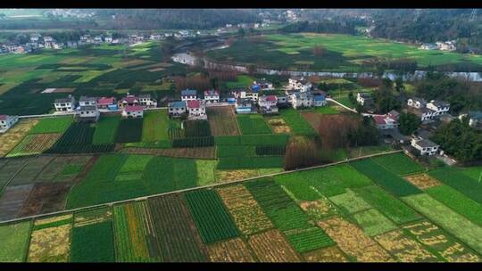 中国乡村景观空中拍摄