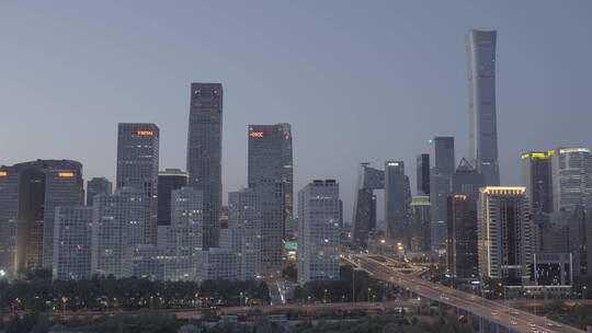 北京国贸夜景 商务中心
