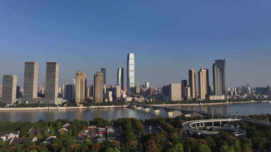 长沙核心城区航拍大景