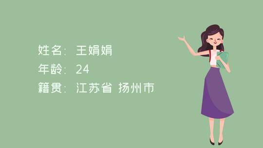 创意个人简介mg女生图形ae模板