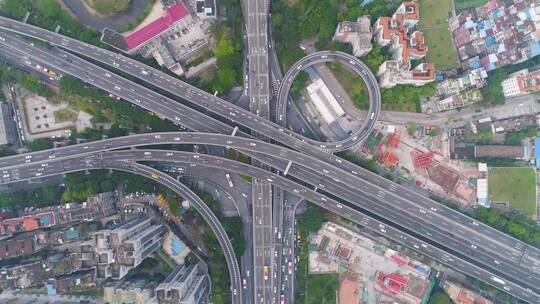 广州复杂的交通道路