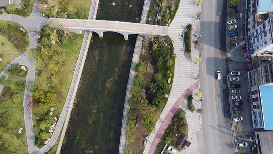 航拍湖北黄冈浠水县城区建筑视频素材模板下载