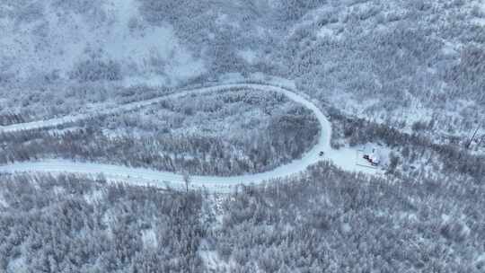 小寒时节的大兴安岭雪景雾凇雪松银装素裹