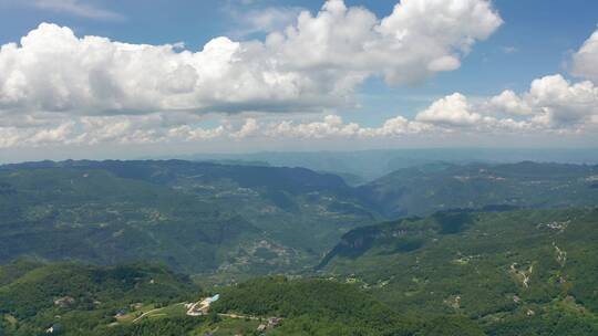 航拍山峰风光视频素材模板下载