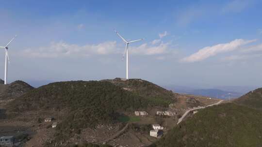 贵州高原山顶的风力发电