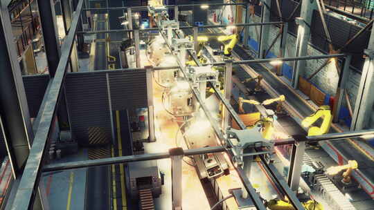 汽车制造工厂三维动画视频素材模板下载