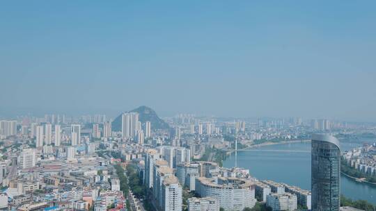 广西柳州全景马鞍山风景城市风光