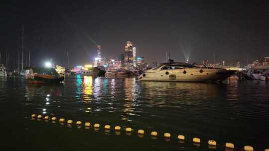 香港维多利亚港夜景视频素材模板下载