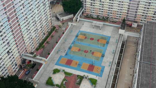 香港住宅区建筑航拍