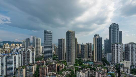 重庆地标蓝天白云延时