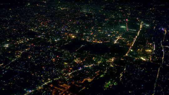 排灯节期间加德满都夜景