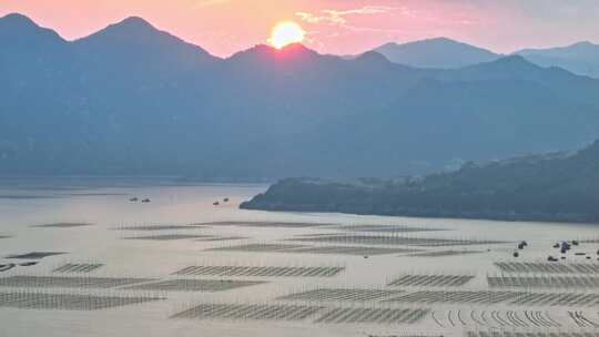 4k福建宁德霞浦三沙镇海岸滩涂养殖场