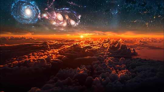 宇宙星空星球太空黑洞银河地球宇宙穿梭星河