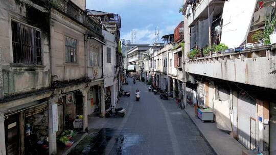 老城区中山路骑楼4K航拍